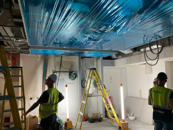 Ductwork installation on a healthcare estate